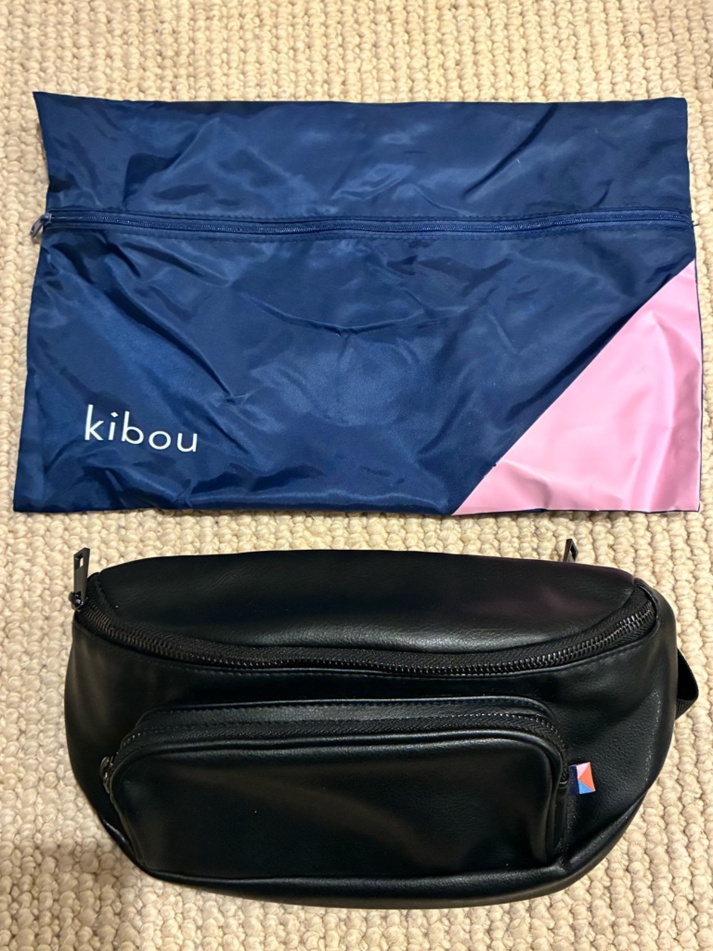 Kibou Vegan Leather Diaper Bag/Pouch Waist Bag